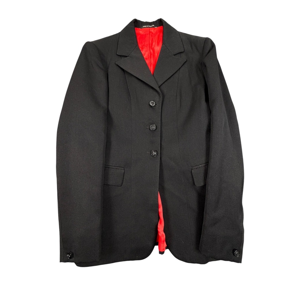 Pytchley Phillips & Piper Women Blazer Equestrian Hunt Coat Black Red Lining 32R